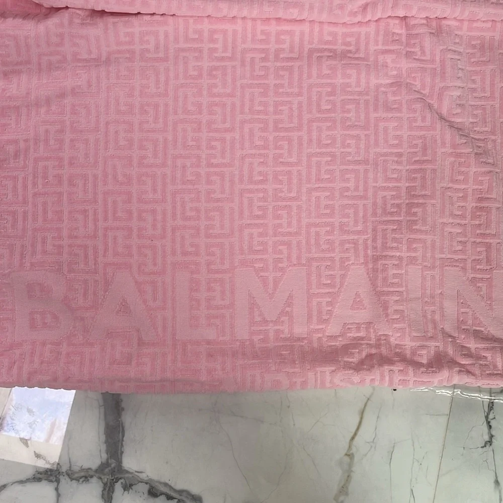 💖Balmain Monogram Jacquard Sponge Beach Towel💖NEW